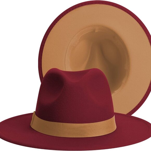 Womens & Mens Fedora Hats, Wide Brim Fedora Hats for Women Men